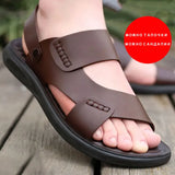 Men's Sandals Summer Thick Bottom Non-Slip Beach Slippers Durable Casual Shoes Zapatos Lightweight PVC