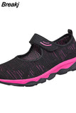 Soft Mom Sneakers 2023 Summer Breathable Mesh Travel Casual Shoes for Women Comfort Lightweight Flat Sport