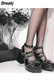 Women Mary Janes Pumps Shoes Brand Design 2023 Spring Gothic Style Lolita Sweet Girl Office Lady High Heels Pumps
