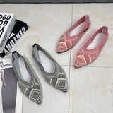 Toe Flat Shoes Women Knitted Slip on Shoes Casual Breathable Ballet Flats Women Loafers Comfort Ladies