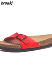 2023 New Fashion Summer Outside Cork Slipper Women Casual Beach Mixed Color Slides