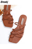 Women Slingback Sandals 2023 New Women's Shoes Summer Flats Casual Flip Flops Shallow Female Slides Open-toe