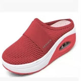Women Slipper Walking Shoes Air Cushion Slip-On Orthopedic Diabetic Ladies Platform Mules Mesh Lightweight Slipper Wedge