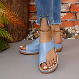 Take-Out Leather Flip-Flops, Heel Sets, Toe Sandals, Women's Large Size Spot