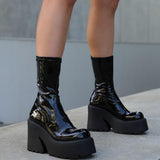 Platform Woman Ankle Boots 2023 Winter Gothic Style Punk Office Lady Fashion Comfy Cool Women Boots Shoes Big Size