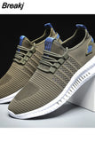 Men Sneakers Mesh Casual Shoes Lac-up Breathable Lightweight Walking Sneakers Men Shoes Plus Size Summer Tenis