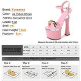Decoration Buckle Strap Women Shoes New Chunky Heel Sandals Summer Platform High Heels Nightclub Party Pole Dance