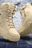 Fashion Men's Military Boots Outdoor Leather Tactical Combat Men's Boots Work Boots Men's Short Boots ankle