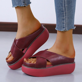 Women Thick Bottom Slippers Platform Chunky Heel Living Room Bathroom Slides Non Slip Shoes Ladies Female Open Toe