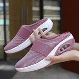 Summer Women Lightweight Mesh Sandals Fashion Wedges Outdoor Closed Toe Slippers Ladies Solid Slip On Shoes Casual