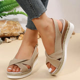 Peep Toe Wedge Sandals for Women 2023 Summer Lightweight Platform Gladiator Shoes Woman Plus Size Non Slip Beach