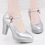 And Autumn Silver Model Cheongsam T Catwalk High Heel Thick Heel Waterproof Platform Performance Single Shoes Size 40-43 Women's