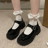 buckle Lolita Shoes Women Japanese Mary Jane Shoes Women Vintage Girls Students JK Uniform High Heel Platform Shoes