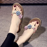 High Heel Women Summer Seaside Non-slip Wear-resistant Platform Sandals Wedge Heel High-heeled Fashion Flip-flops