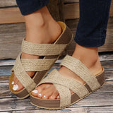 Flatform Cork Sandals Women Summer 2023 Non Slip Platform Clogs Slippers Female Thick Bottom Outdoor Slides Shoes