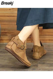 New Fashion All-match Women's Boots Solid Color Temperament Spring and Autumn Without Lace-up Sleeve Shoes for