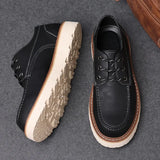 Men Casual Shoes outdoor lace up fashion Leather Shoe outdoor Shoes Zapatos Casuales Hombres oxfords Men leather
