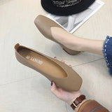 Flat Anti-skid Shoes Women Summer spring Skid-proof Square Toe Flat Korea Style Sandals Shoes Shallow Simple Shoe