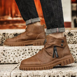 High Boots for Men Spring Casual Chelsea Boots for Men Motorcycle Boots Waterproof Rubber Sports Shoes Botines