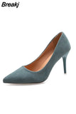 Heels Fine Heeled Shoes Sandals Ladies Lace-Up Shallow Mouth Slip On Branded Pumps Pointed Wedge