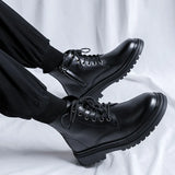 Breakj Fall Winter Side Zip Martin Shoe Fall British Black Platform Short Boots