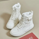 Winter Leather Snow Boots for Women 2024 New Plus Velvet Thick Bottom Shoe Waterproof Platform sneaker Woman