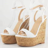 2023 New Fashion Plus Size 45 Wedge High Heels Summer Sandals Female Buckle Strap Platform Party Shoes Woman