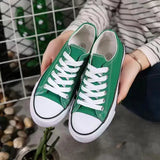 New Korean Style Ulzzang Daisy Canvas Shoes for Women 45 White Black Yellow Green Purple Color sneakers