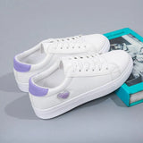 Heart Shoes Flat Running Shoes for Women Sports Lightweight Casual Breathable Shoes Women's Sneakers White Tennis