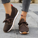 Breakj New Casual Women's Sneakers Large-Size Flying Mesh Lace Sports Single Shoes