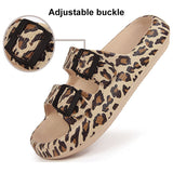Soft Sole Pillow Slippers for Women Double Buckle Thick Platform Cloud Slides Sandals Woman Summer Non-Slip Flip