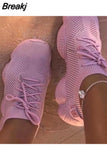Women Sneakers Mesh Shoes Flats Breathsble Walking Casual Female Comfort Ladies Plus Size Tenis Feminino Gym Shoes