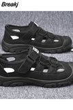 Outer Penetration Air Men's Sandals Wild Hollow Sandals Men Summer Wear-resistant Non-slip Toe