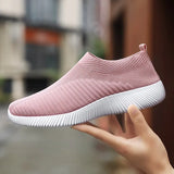 Women Slip-On Summer Women Shoes Elastic Bottom Platform Shoes Mesh Breathable Women's Sneakers Comfy Tenis