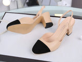 Shoes Wedding party Sandals Casual Shoes women Hot sale Summer Women Shoes Dress Shoes mid Heel Square