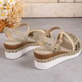 Women's Wedges Espadrilles Sandals Summer 2023 Non Slip Platform Roman Sandals Woman Lightweight Casual Walking Sandalias