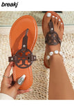 Women Shoes Sandals Summer Low Heel Shoes Leather Gladiator Luxury Shoes Women Designers Shoes for Women Women's Shoe