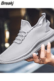 Summer Breathable Sports Shoes Luxury Men's Casual Walking Shoes Lightweight Fashion Lace-Up Comfortable Running