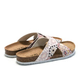 Summer Print Cork Slipper New Fashion Women Casual Beach Slip on Outside Non-slip Slides