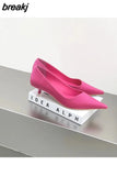 Med Heels Woman 2023 New Spring Pointed Toe Pumps Women's Shoes Office Ladies Dress Pumps Shoes Party Wedding Shoes