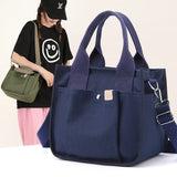 Fashion Canvas Women Crossbody Bag Simple Large Capacity Storage Shoulder Bags Multiple Pockets Female Shopping