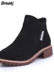 Shoes Women Fashion Thick Sole Ankle Boots Comfortable Plus Size Snow Boots for Women Female Platform Boots Botas De