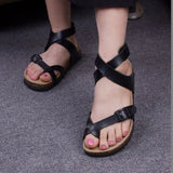 Fashion Cork Sandals 2023 New Women Casual Summer Beach Gladiator Non-slip Buckle Strap Sandalias