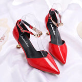 Women Sandals Narrow Band Vintage Square Toe High Heels Cross Strap Thong Sandals Heels