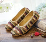 Breakj Shoes Soft Platform Beach Shoes Woven Cloth Shoes Summer Sandals Ethnic Style Breathable Women's Singles