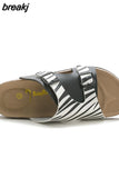 2023 New Summer Women Beach Cork Slippers Casual Buckle Clogs Outside Non-slip Water Slides