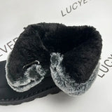 Fur Waterproof Snow Boots for Women Thicken Plush Ankle Booties Woman Winter 2023 Non Slip Warm Padded Boots Plus Size