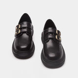 Size 35-40 Women Pumps Ins Fashion 2023 Spring Thick Heels Shoes For Woman Loafers Casual Office Lady Buckle