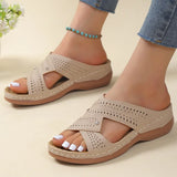 Women Sandals Elegant Summer Sandals Shoes For Women 2023 New Low Heels Sandalias Mujer Casual Slippers Shoes Summer