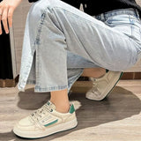 Women Flats Round Toe Shoes For Women Fahion PU Leather Women'S Shoes Ins Casual Sneakers Lady Footwear Size